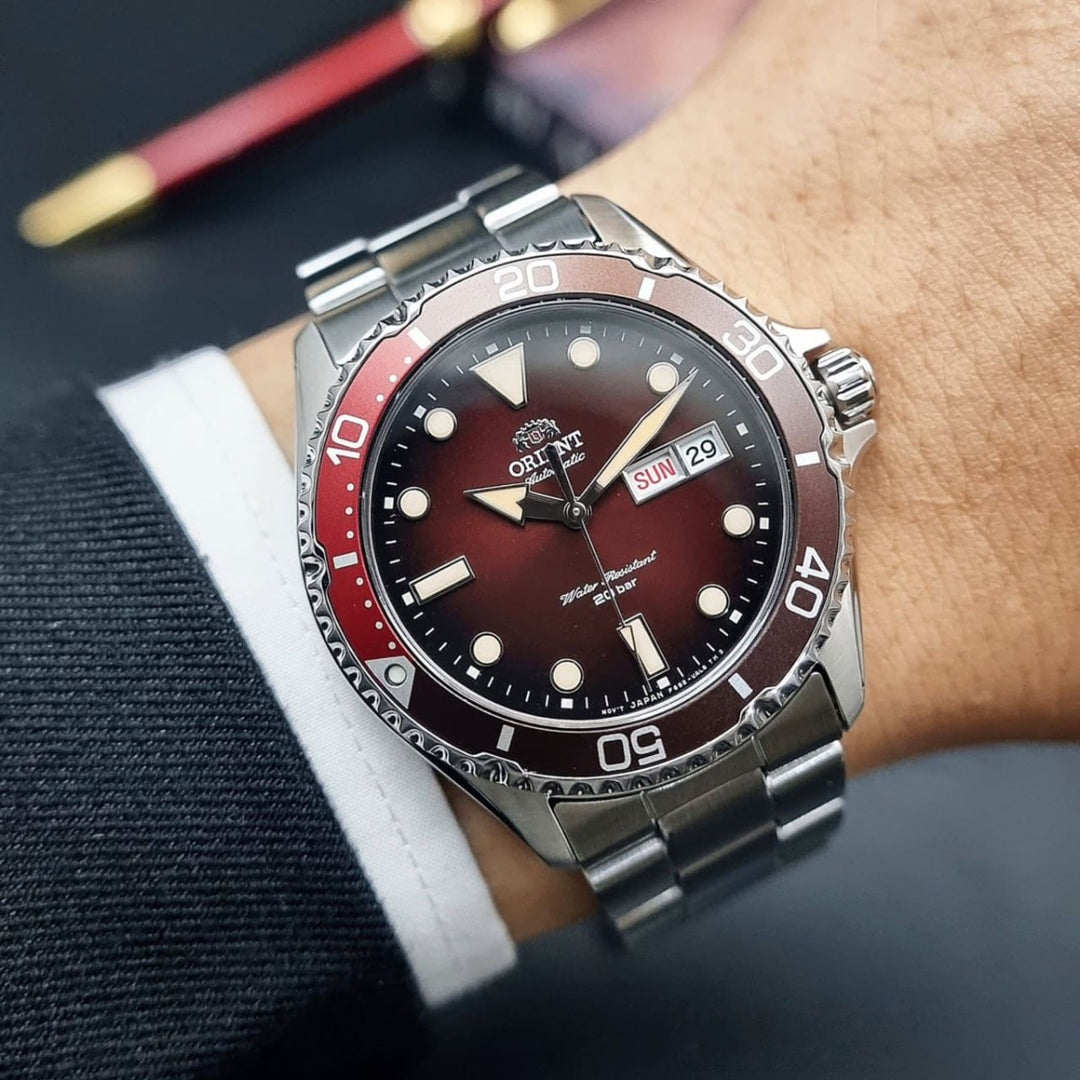 Orient Vintage Diver 2022 Automatic Watch RA-AA0814R19B Red Gradient Dial Stainless Steel 41.8mm 200M