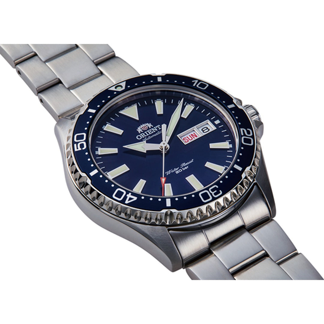 Orient Mako Automatic Diver Men’s Watch Blue Dial Stainless Steel Bracelet 41.8mm 20 ATM – RA-AA0002L19B