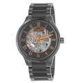 BLADE Sempre SS Gun 3703G2AGA Men’s Automatic Watch – Grey Skeleton Dial, Gunmetal Stainless Steel Case & Bracelet