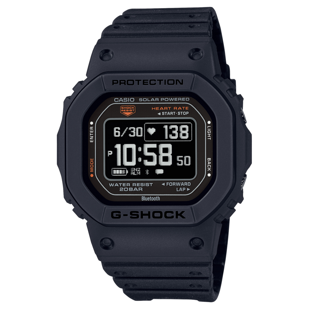 Casio G-SHOCK G-SQUAD DW-H5600-1 Digital Smart Fitness Watch | Black Resin Strap