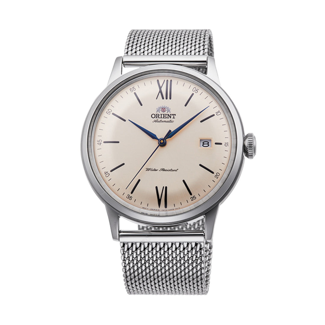Orient Classic RA-AC0020 Automatic Men’s Watch White Dial Stainless Steel Mesh Bracelet