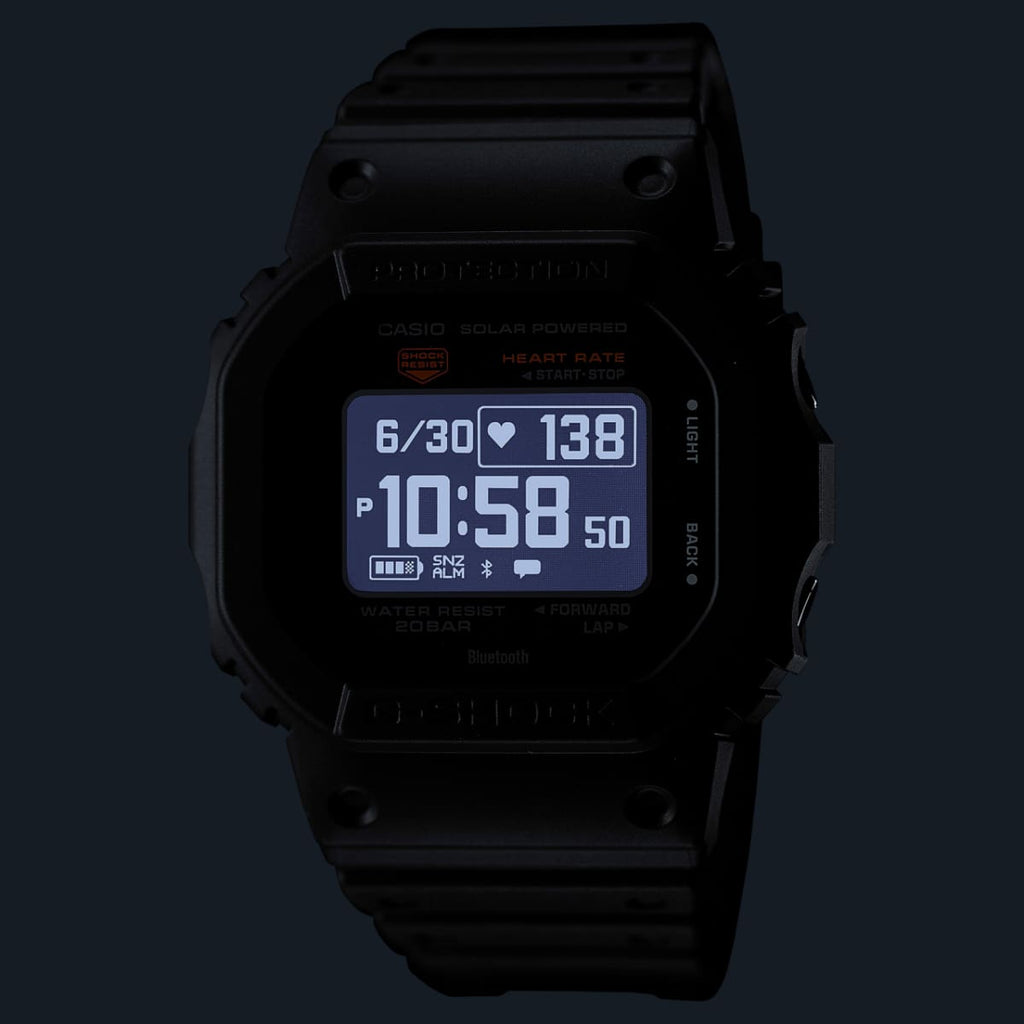 Casio G-SHOCK G-SQUAD DW-H5600-1 Digital Smart Fitness Watch | Black Resin Strap