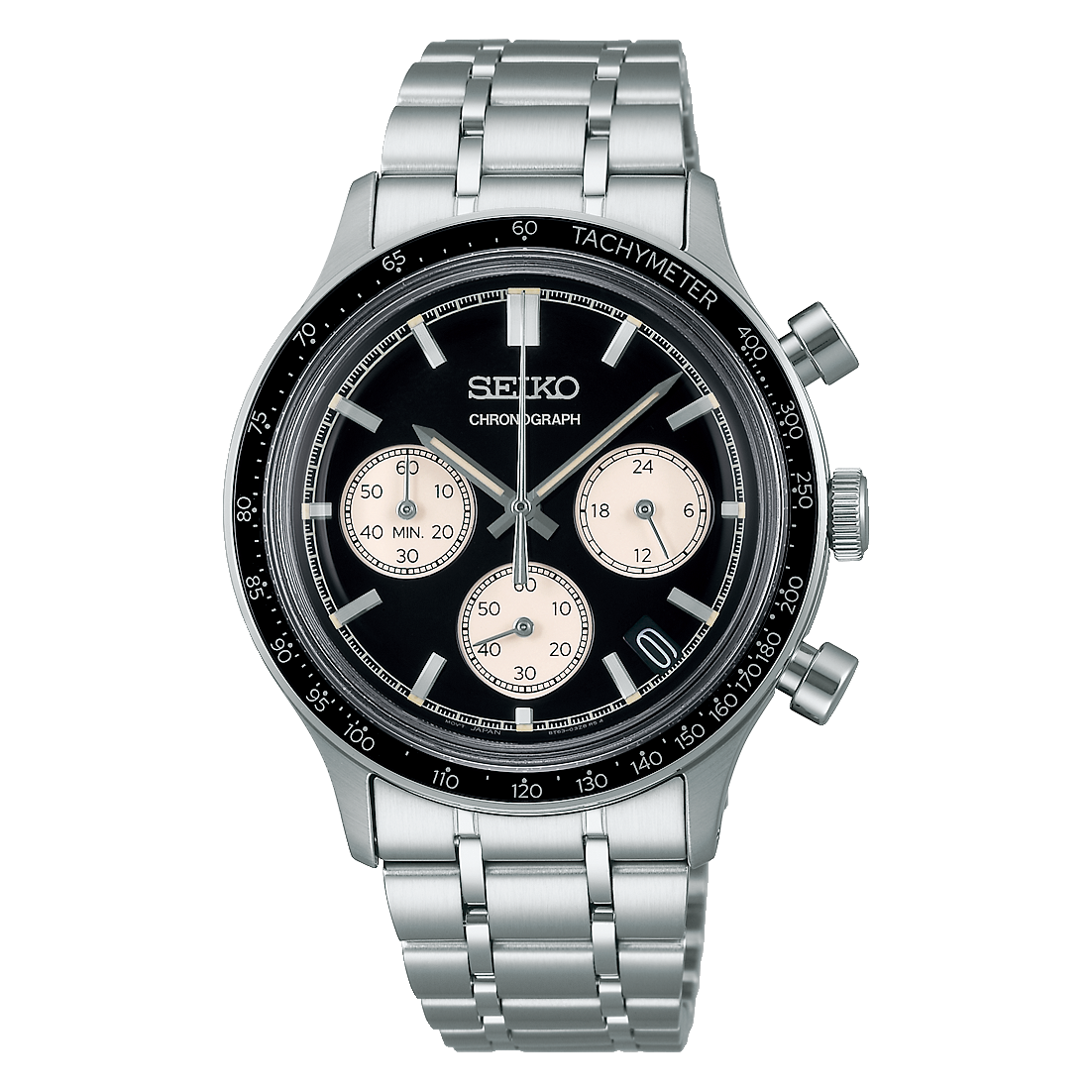Seiko SSB479 Quartz Chronograph Men’s Watch | Black Dial | Stainless Steel Bracelet | 38.7mm
