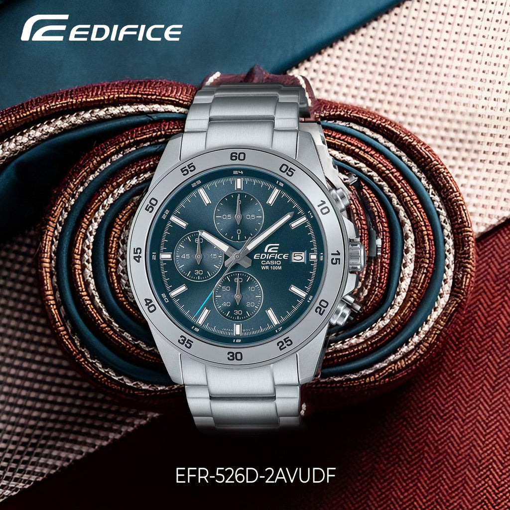 Casio Edifice EFR-526D-2AVUDF Greyish Blue Dial Analog Chronograph Men's Watch