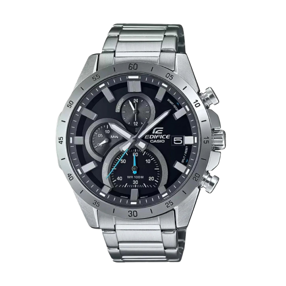 Casio Edifice EFR-571D-1AVUDF Black Dial Stainless Steel Analog Chronograph Men's Watch