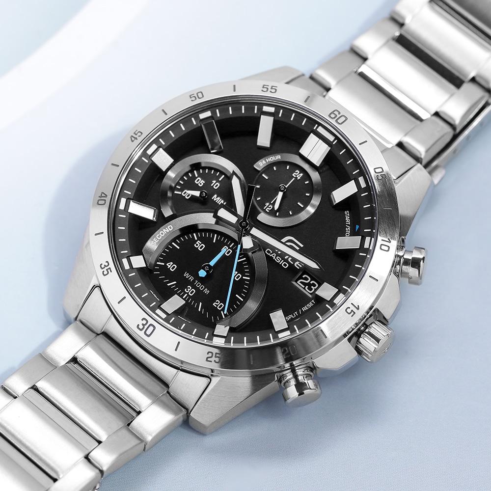 Casio Edifice EFR-571D-1AVUDF Black Dial Stainless Steel Analog Chronograph Men's Watch