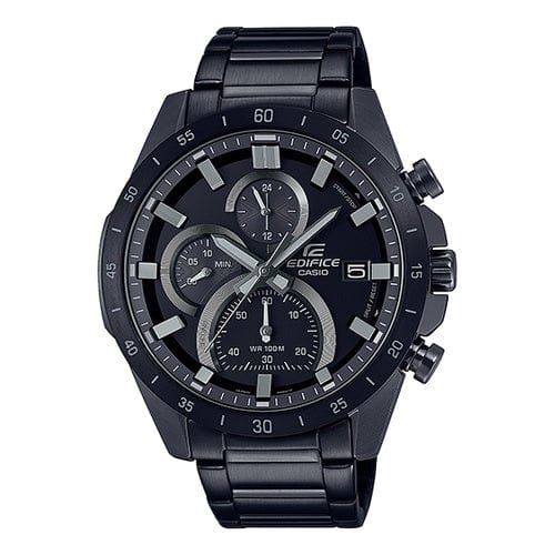 Casio Edifice EFR-571MDC-1AVUDF Black Dial Black Ion-Plated Stainless Steel Analog Chronograph Men's Watch