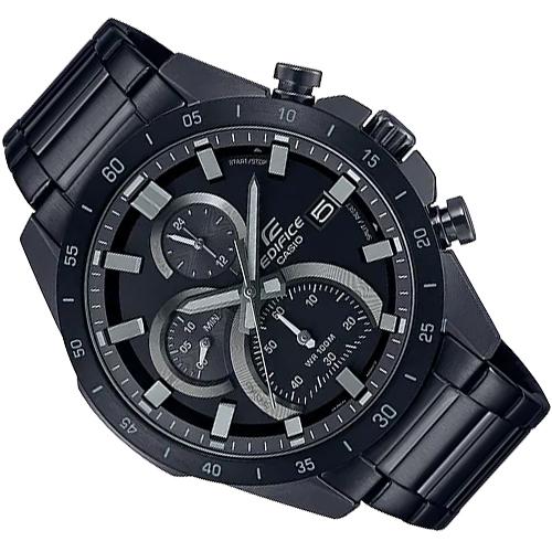 Casio Edifice EFR-571MDC-1AVUDF Black Dial Black Ion-Plated Stainless Steel Analog Chronograph Men's Watch