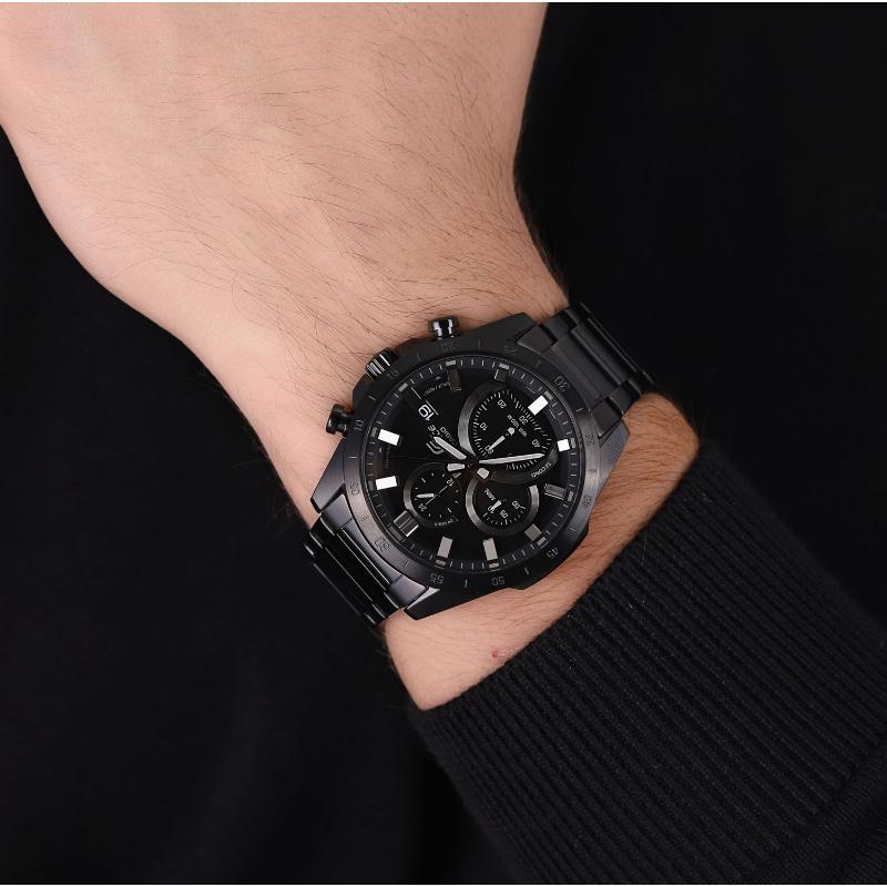Casio Edifice EFR-571MDC-1AVUDF Black Dial Black Ion-Plated Stainless Steel Analog Chronograph Men's Watch
