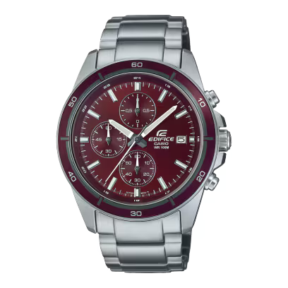 Casio Edifice EFR-526D-5CUDF Wine Red Dial Analog Chronograph Men's Watch