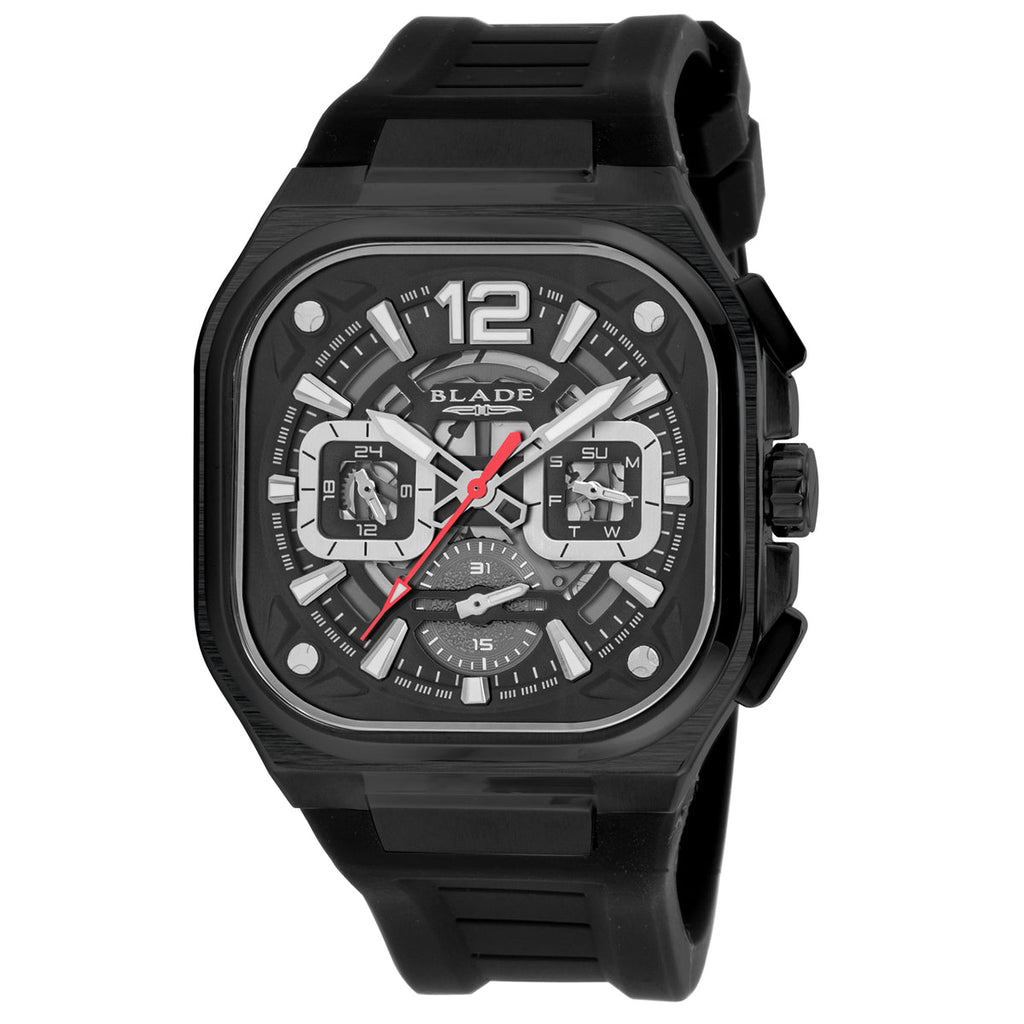 BLADE Glide Noir 3753G5NNN Men’s Multifunction Watch – Black Dial, Stainless Steel Case & Silicone Strap