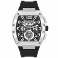BLADE Magnifique Black 3652G5SNN Men’s Multifunction Watch – Black Dial, Silver Stainless Steel Case & Silicone Strap