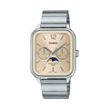 Casio MTP-M305D-9AVDF Men’s Analog Moon Phase Stainless Steel Watch – Champagne Dial