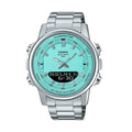 Casio AMW-880D Men’s Analog-Digital Stainless Steel Watch | 50M Water Resistant | 10-Year Battery