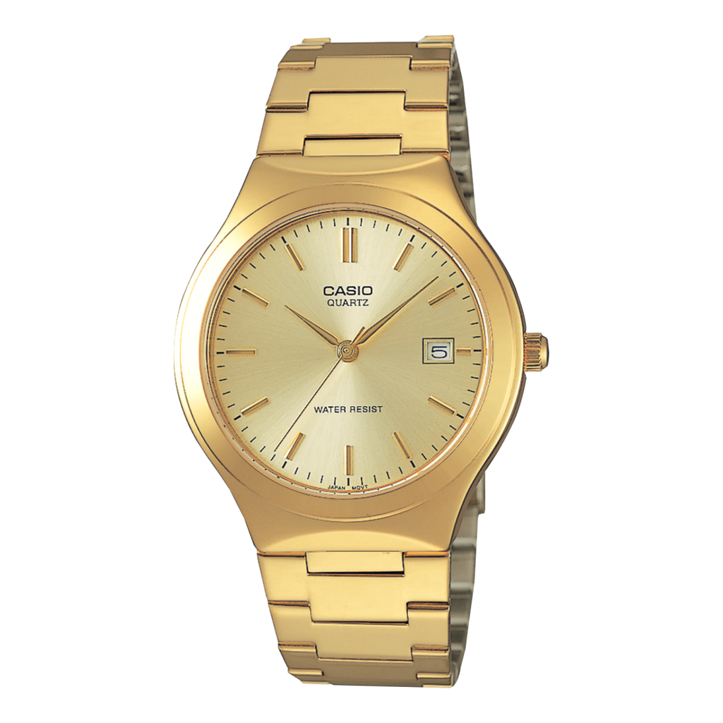 Casio MTP-1170N-9ARDF Standard Collection Men’s Analog Watch | Gold Sunray Dial | Gold Ion-Plated Stainless Steel | Date Display