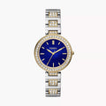 Fossil Karli BQ3944 Gold & Silver Stainless Steel Women’s Watch