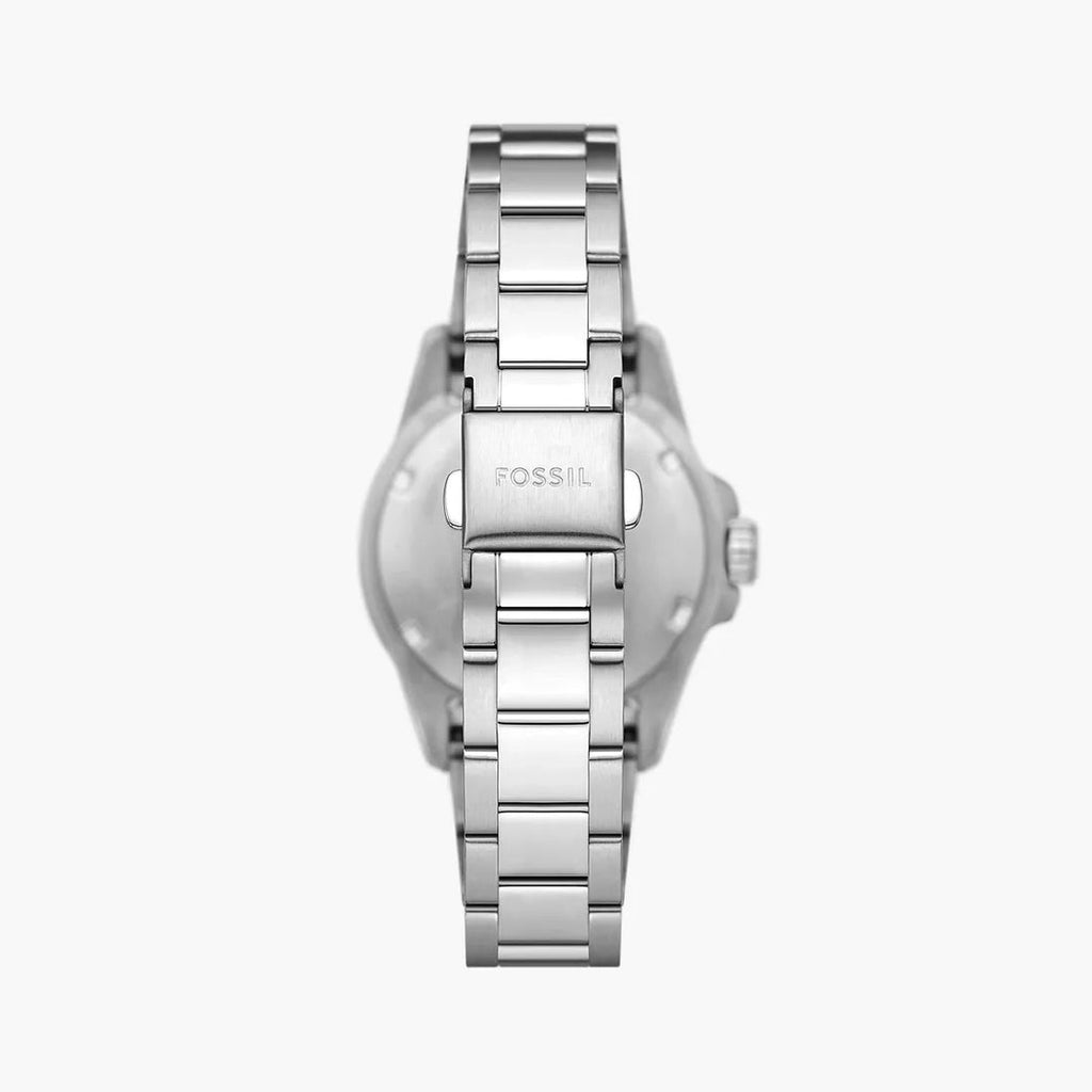 Fossil Blue ES5351 Women’s Silver Stainless Steel Watch with Pink Dial | 100M Water Resistant