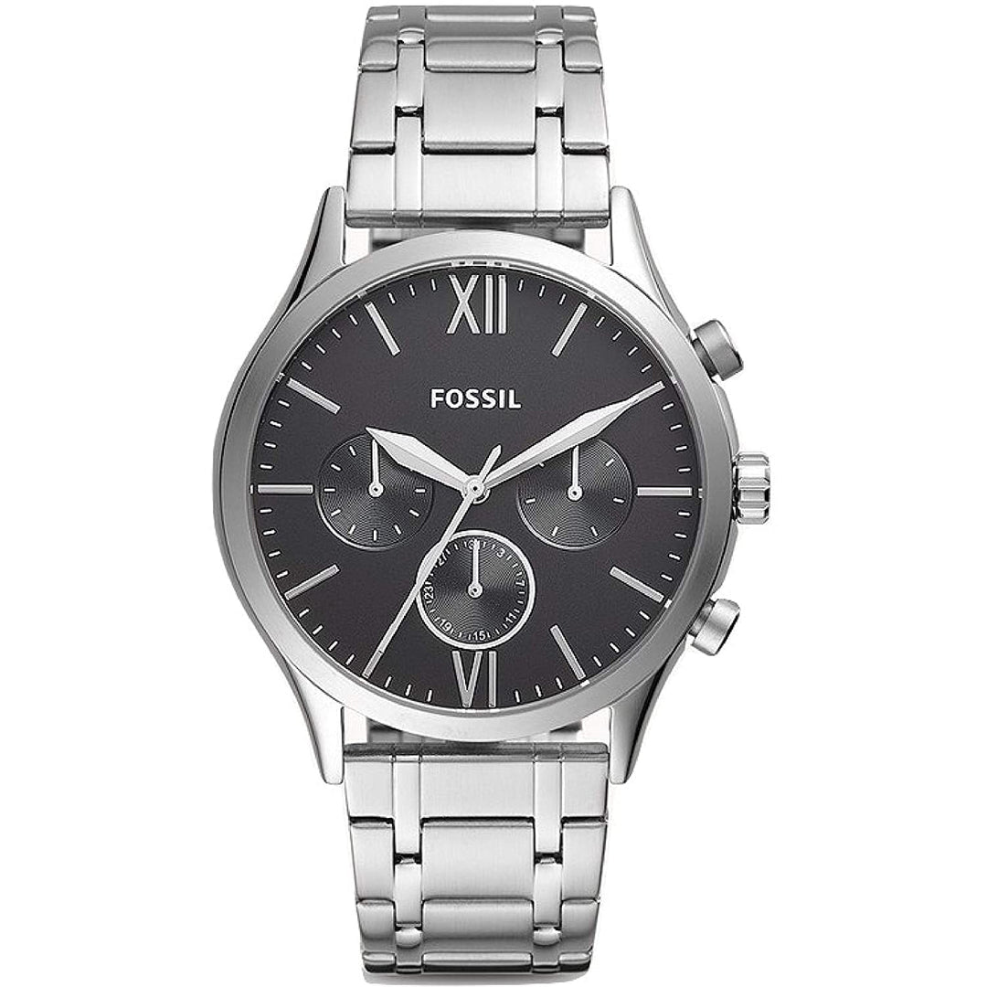 Fossil Fenmore BQ2406 Women’s Chronograph Stainless Steel Watch with Black Dial | Silver Bracelet