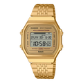 Casio Vintage ABL-100WEG-9A Digital Bluetooth Step Tracker Gold Stainless Steel Watch