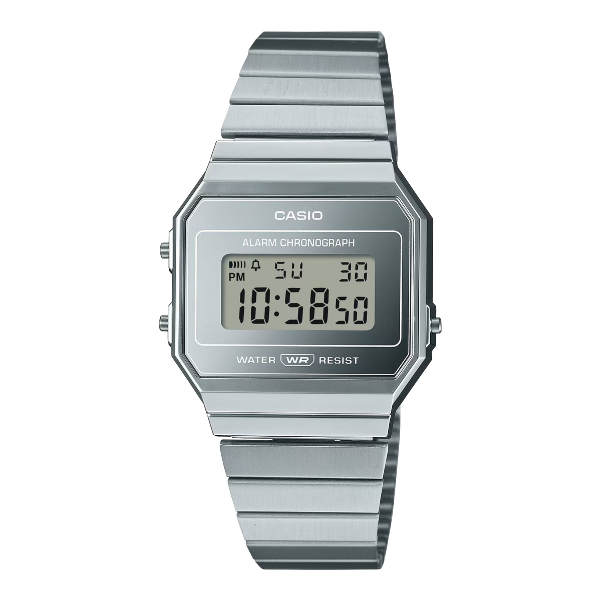 Casio Vintage A700WEV-7ADF Silver Digital Watch | Ultra-Slim Stainless Steel Bracelet