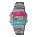 Casio Vintage A168WERB-2A Digital Watch | Gradient Dial Stainless Steel Unisex Watch
