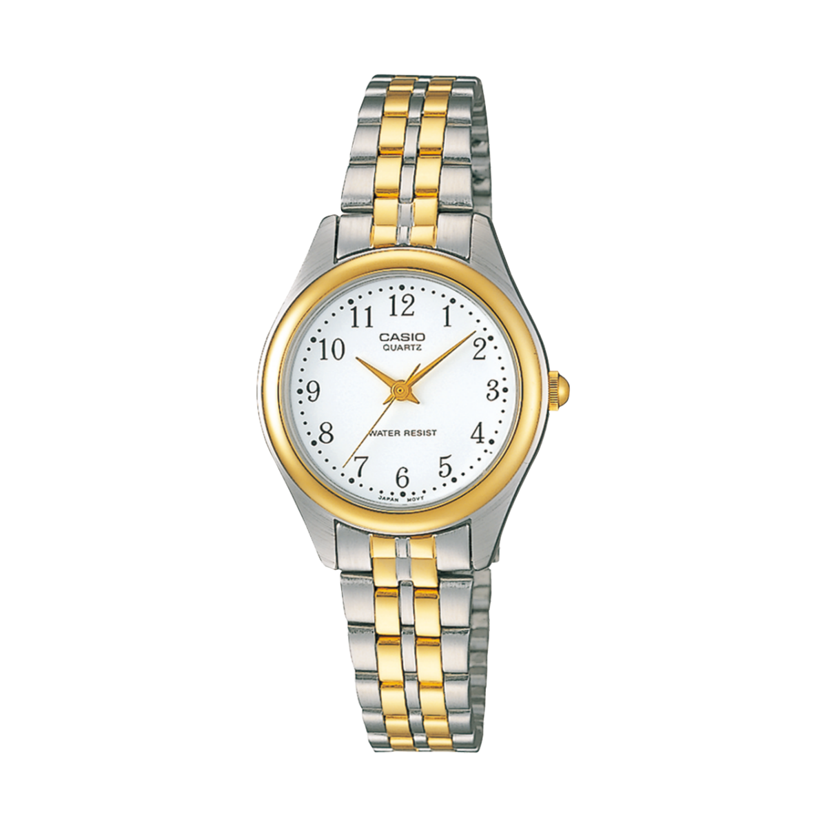 Casio LTP-1129G-7BR Women’s Analog Watch | Two-Tone Stainless Steel White Dial