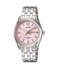 Casio LTP-1335D-5AV Women’s Analog Watch | Pink Dial Stainless Steel Day-Date Watch
