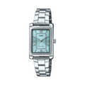 Casio LTP-1234DD-2A Women’s Rectangular Blue Dial Stainless Steel Quartz Watch