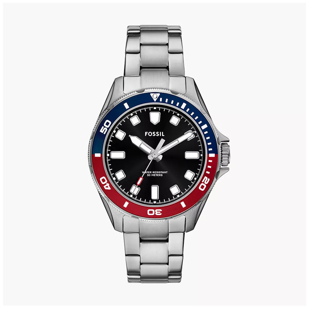 Fossil Dalton Three-Hand Stainless Steel Men’s Watch Black Dial | BQ2883