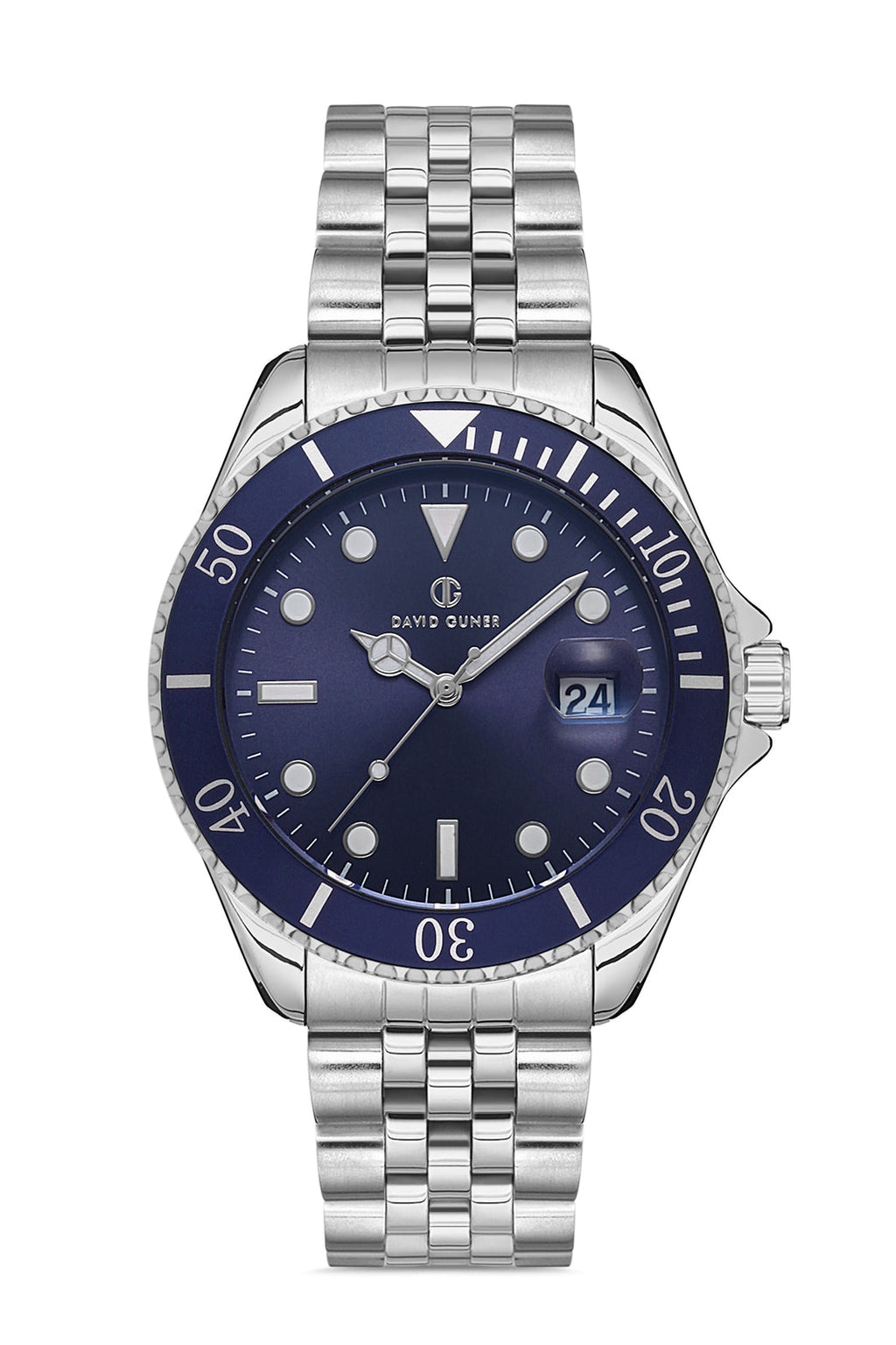 David Guner DG-8230GA-A3 Blue Dial Stainless Steel Men’s Watch