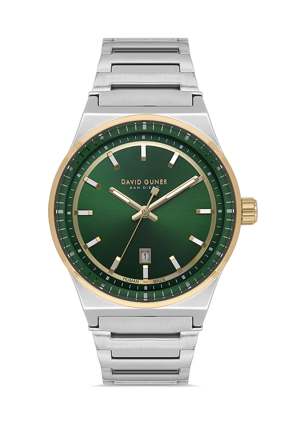David Guner DG-8890GA-D10 Green Dial Stainless Steel Men’s Watch – 41mm