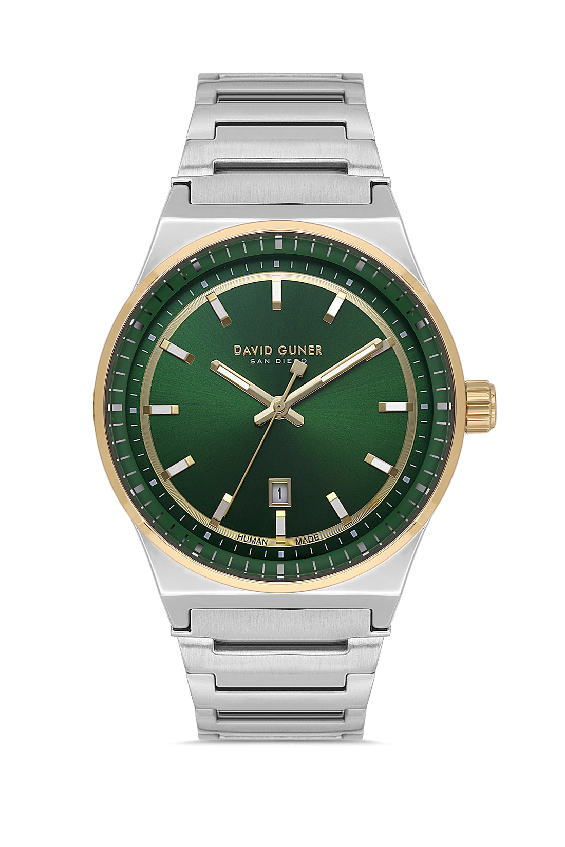David Guner DG-8890GA-D10 Green Dial Stainless Steel Men’s Watch – 41mm