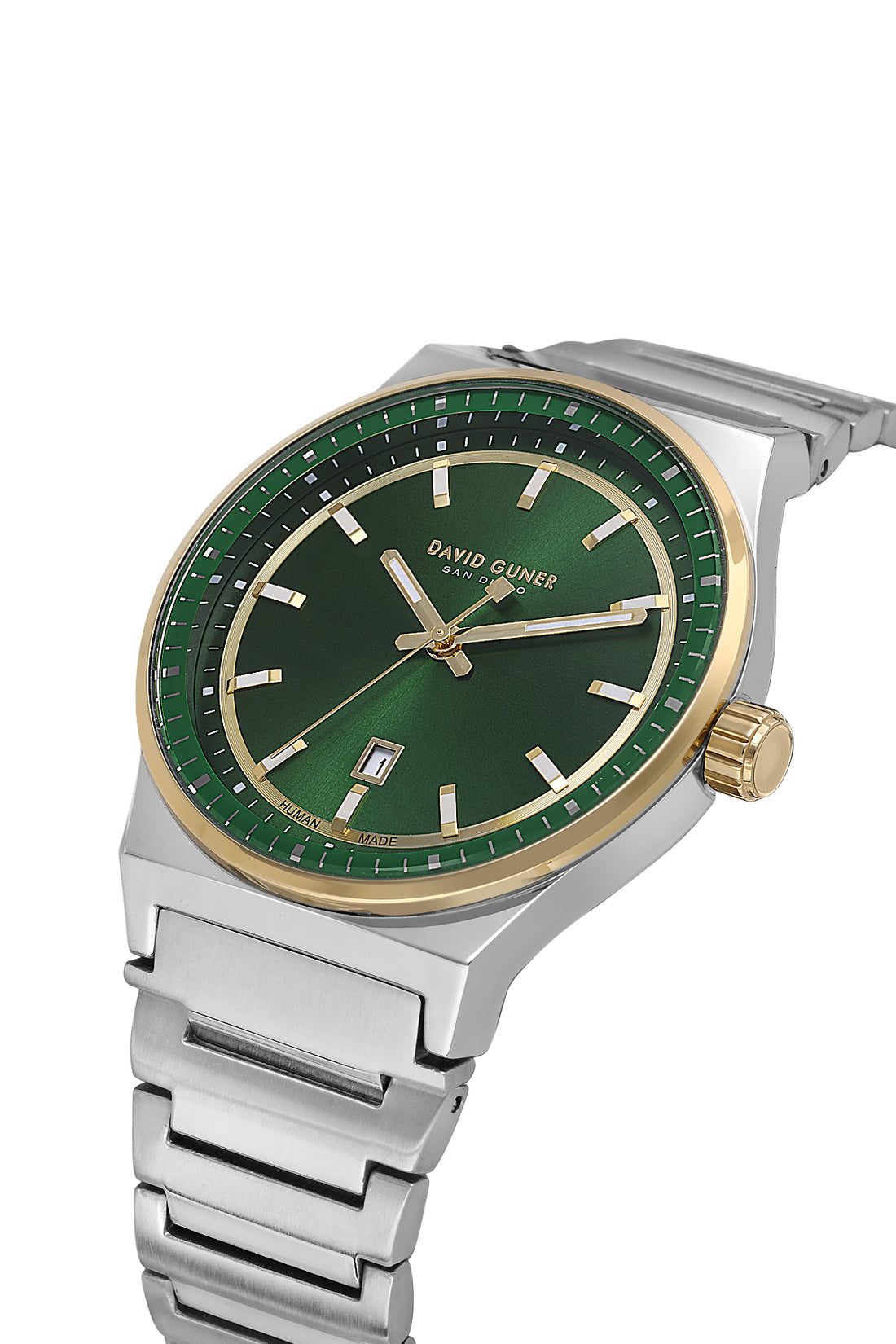 David Guner DG-8890GA-D10 Green Dial Stainless Steel Men’s Watch – 41mm