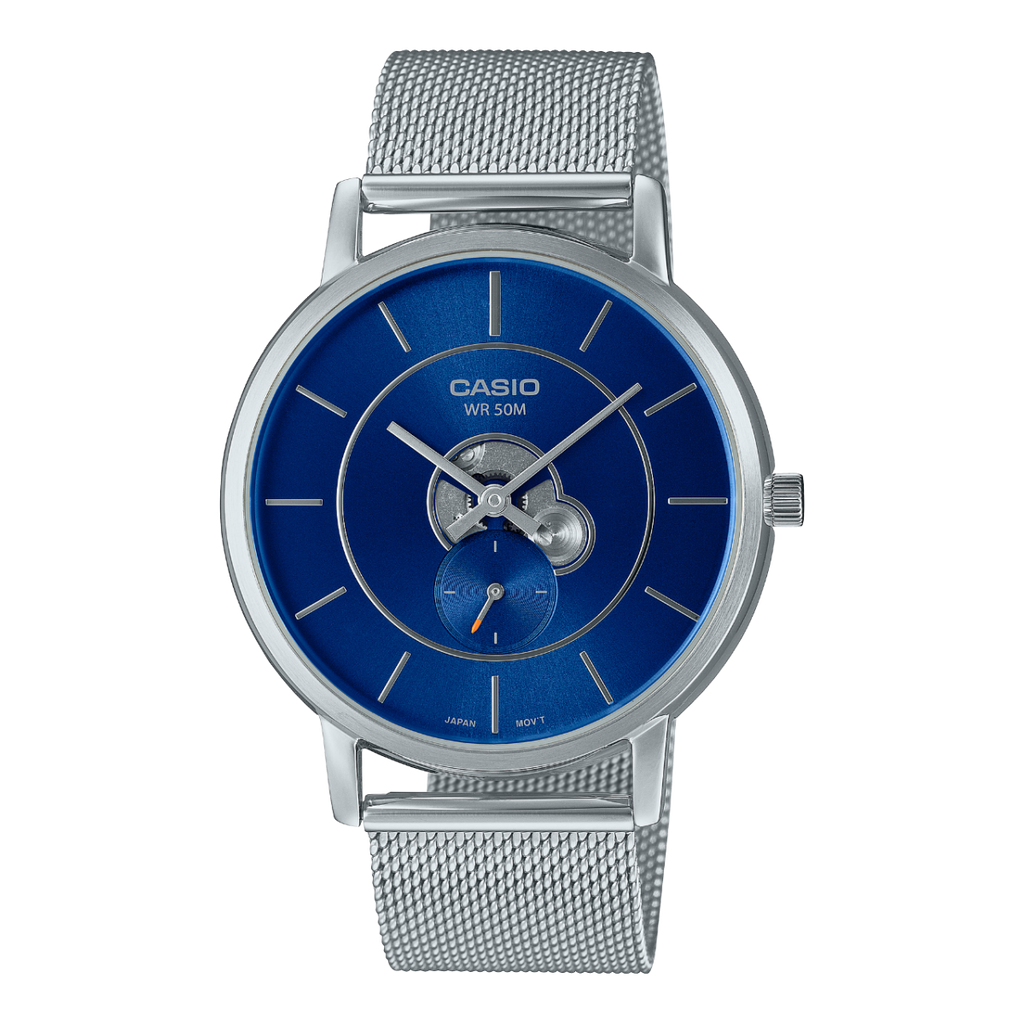 Casio MTP-B130M Unisex Analog Watch | Stainless Steel Mesh Bracelet | 50M Water Resistant