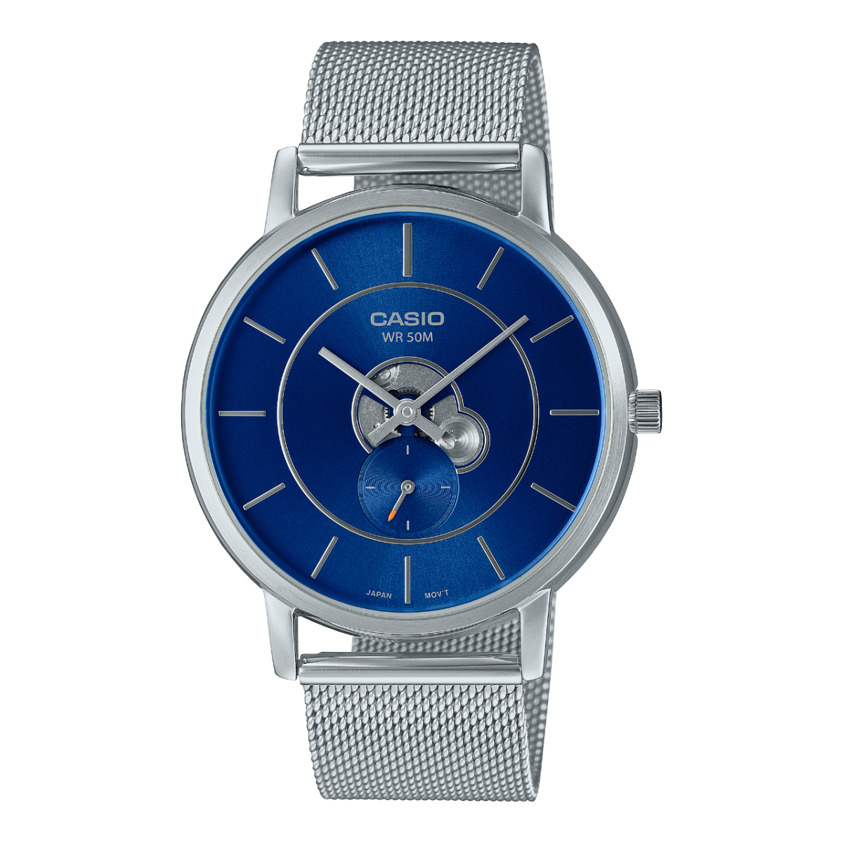 Casio MTP-B130M Unisex Analog Watch | Stainless Steel Mesh Bracelet | 50M Water Resistant