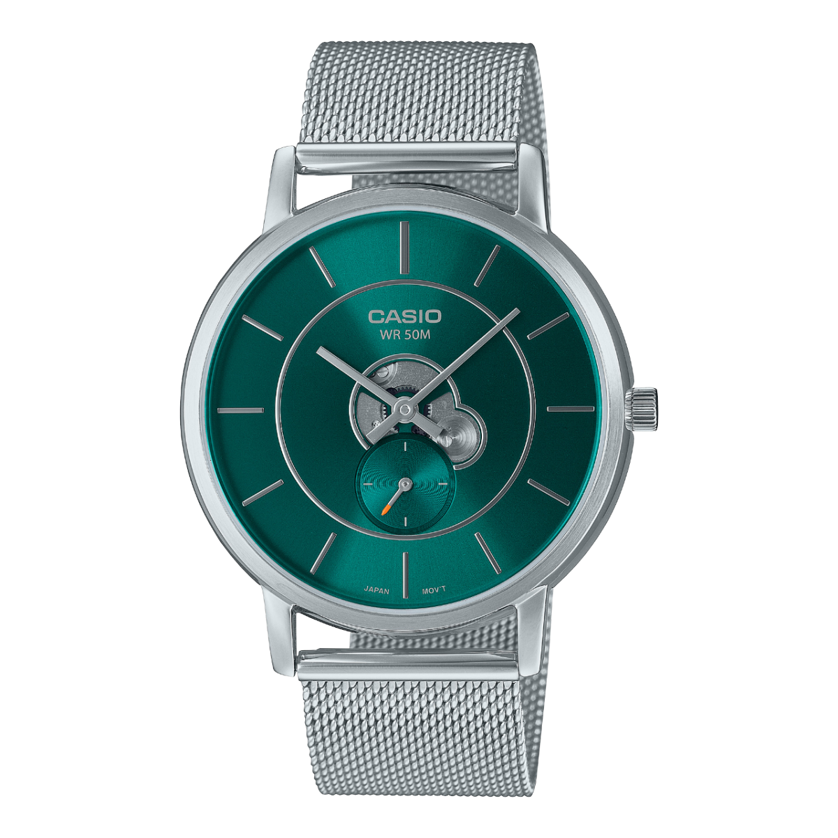 Casio MTP-B130M Unisex Analog Watch | Stainless Steel Mesh Bracelet | 50M Water Resistant