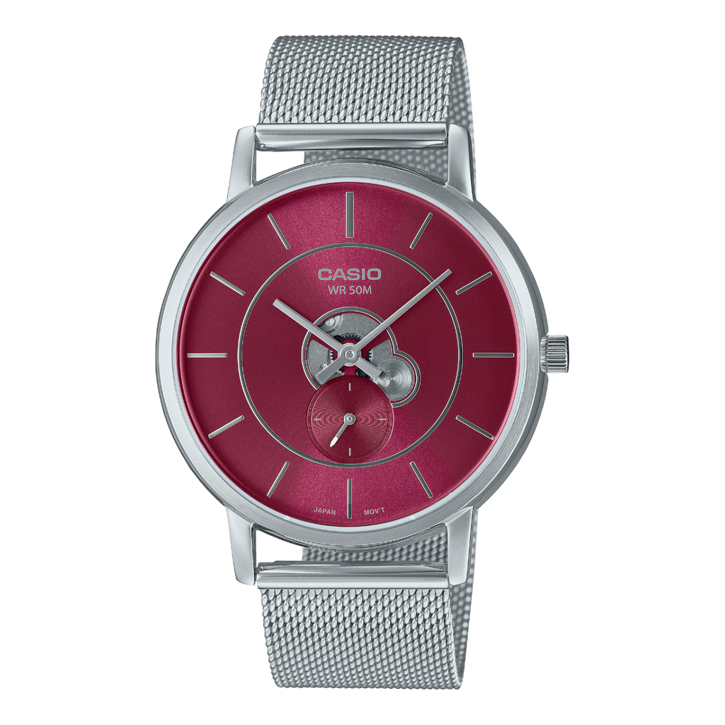 Casio MTP-B130M Unisex Analog Watch | Stainless Steel Mesh Bracelet | 50M Water Resistant