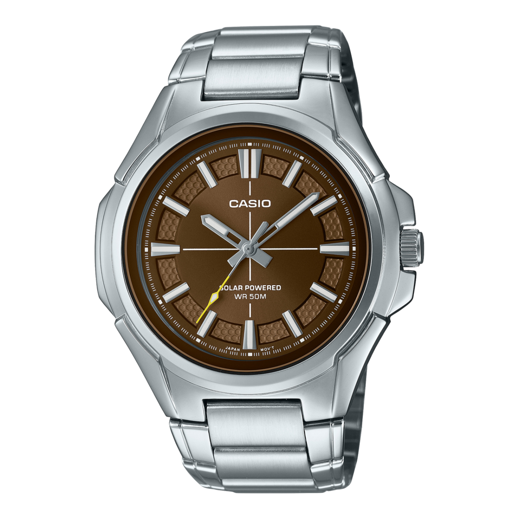 Casio MTP-RS100D-2AV Standard Collection Men’s Solar Analog Watch | Blue Dial | Stainless Steel | 50M Water Resistant