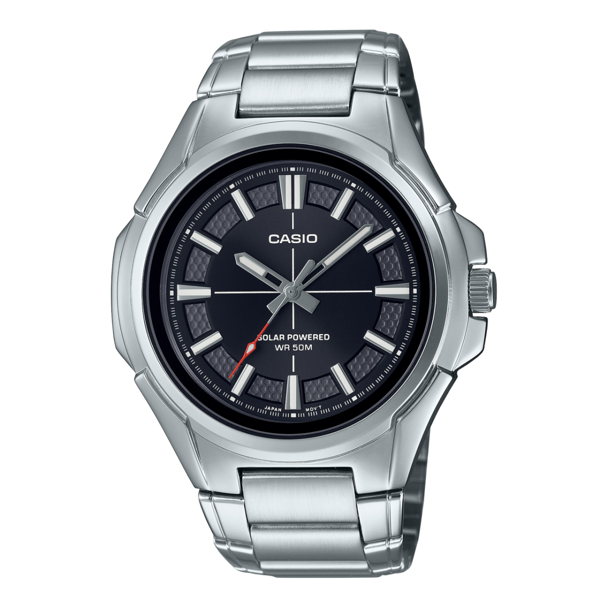 Casio MTP-RS100D-2AV Standard Collection Men’s Solar Analog Watch | Blue Dial | Stainless Steel | 50M Water Resistant
