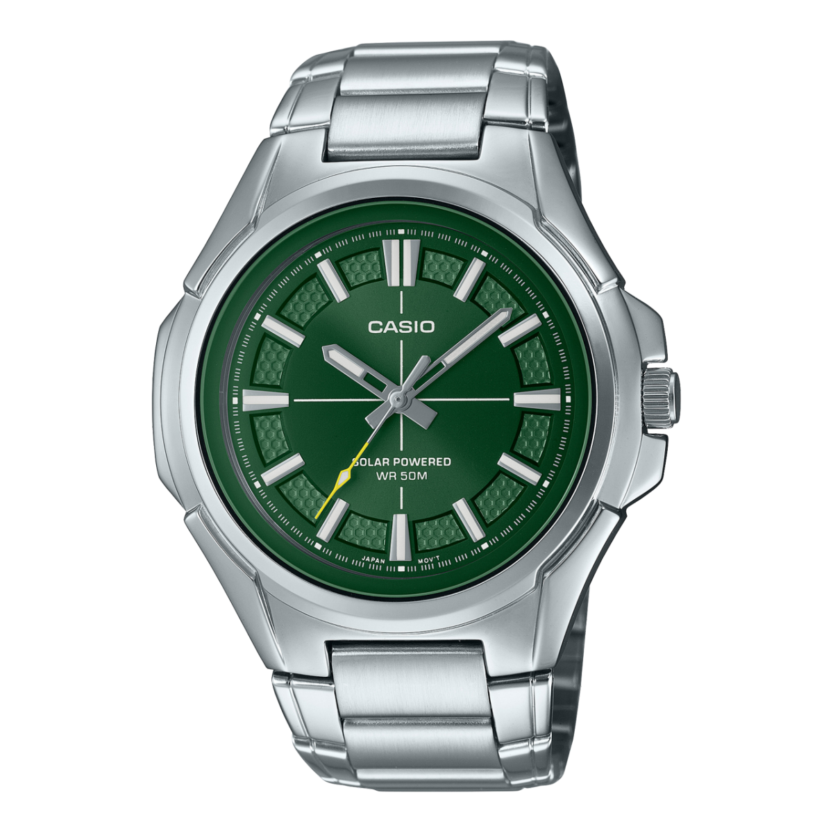 Casio MTP-RS100D-2AV Standard Collection Men’s Solar Analog Watch | Blue Dial | Stainless Steel | 50M Water Resistant