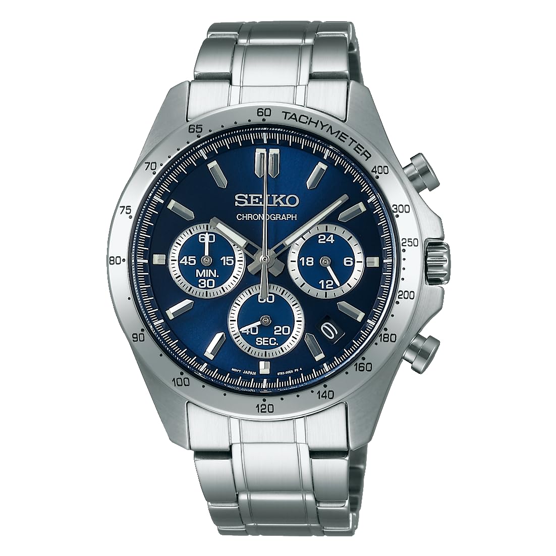 Seiko Spirit SBTR011 Chronograph Blue Dial Stainless Steel Men’s Quartz Watch