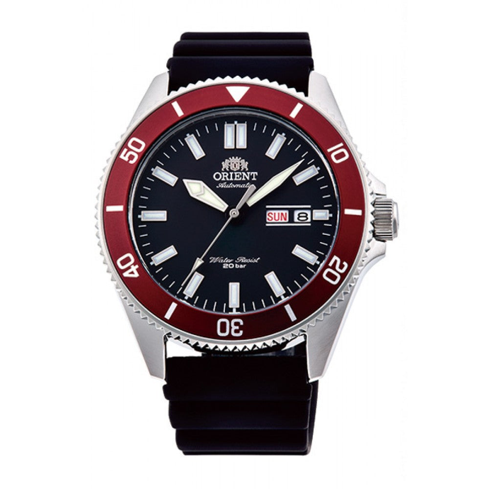 Orient RA-AA0011B Kanno Automatic Diver Watch 200M – Black Dial & Red Bezel | Men’s Sports Watch