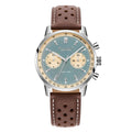 BLADE Rally Khaki 3721G1SED Men’s Dual-Time Chronograph Watch – Stainless Steel & Brown Leather Strap