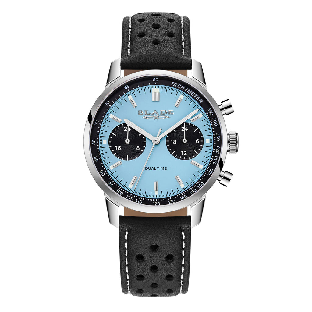 BLADE Rally Sky Maverick Series 3721G1SIN Men’s Watch – 40mm Blue Dial Dual-Time Chronograph