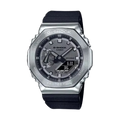 Casio G-Shock GM-2100-1ADR Silver Grey Dial Stainless Steel Bezel Black Resin Strap Analog-Digital Men's Watch