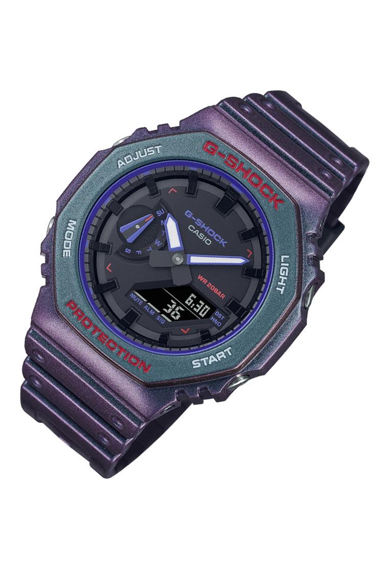 Casio G-SHOCK GA-2100AH-6A Aim High Purple Analog-Digital Carbon Core Guard Unisex Watch